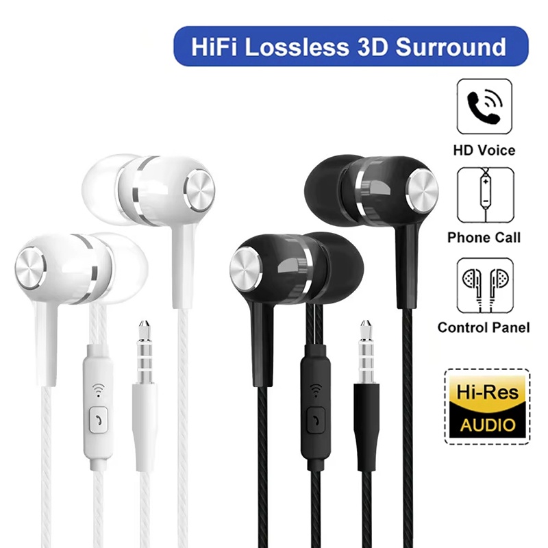 Gaming Headset Wired - Comfortable Sports Earbuds Clear Call Music