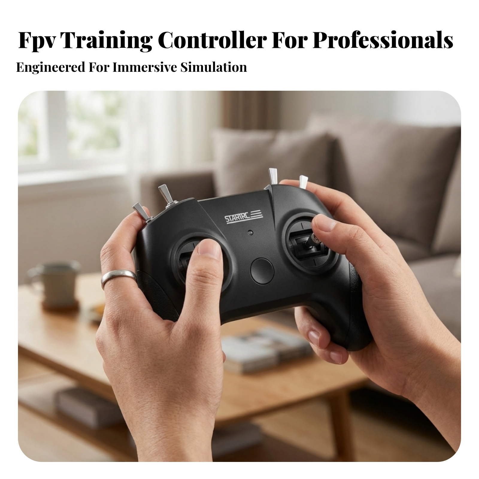 Flight Joystick Sim - FPV Simulator Controller Textured Grips Left-Hand