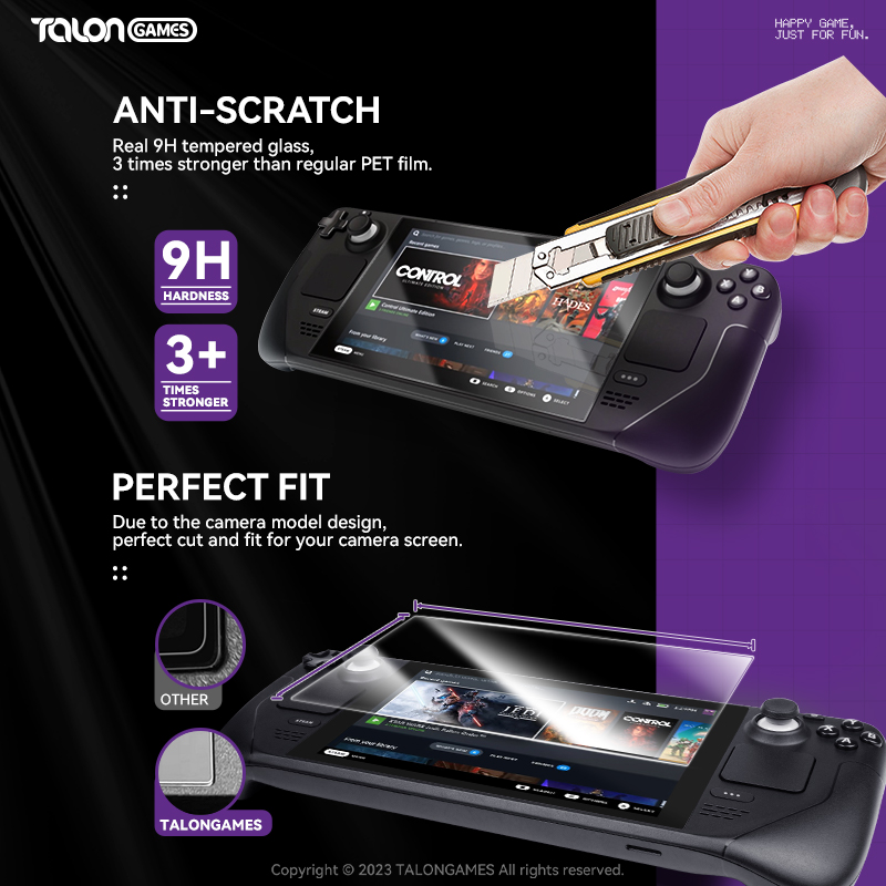 TALONGAMES 2Pcs 0.2mm Anti-Scr - đánh giá và giá Gaming Console Steam Deck