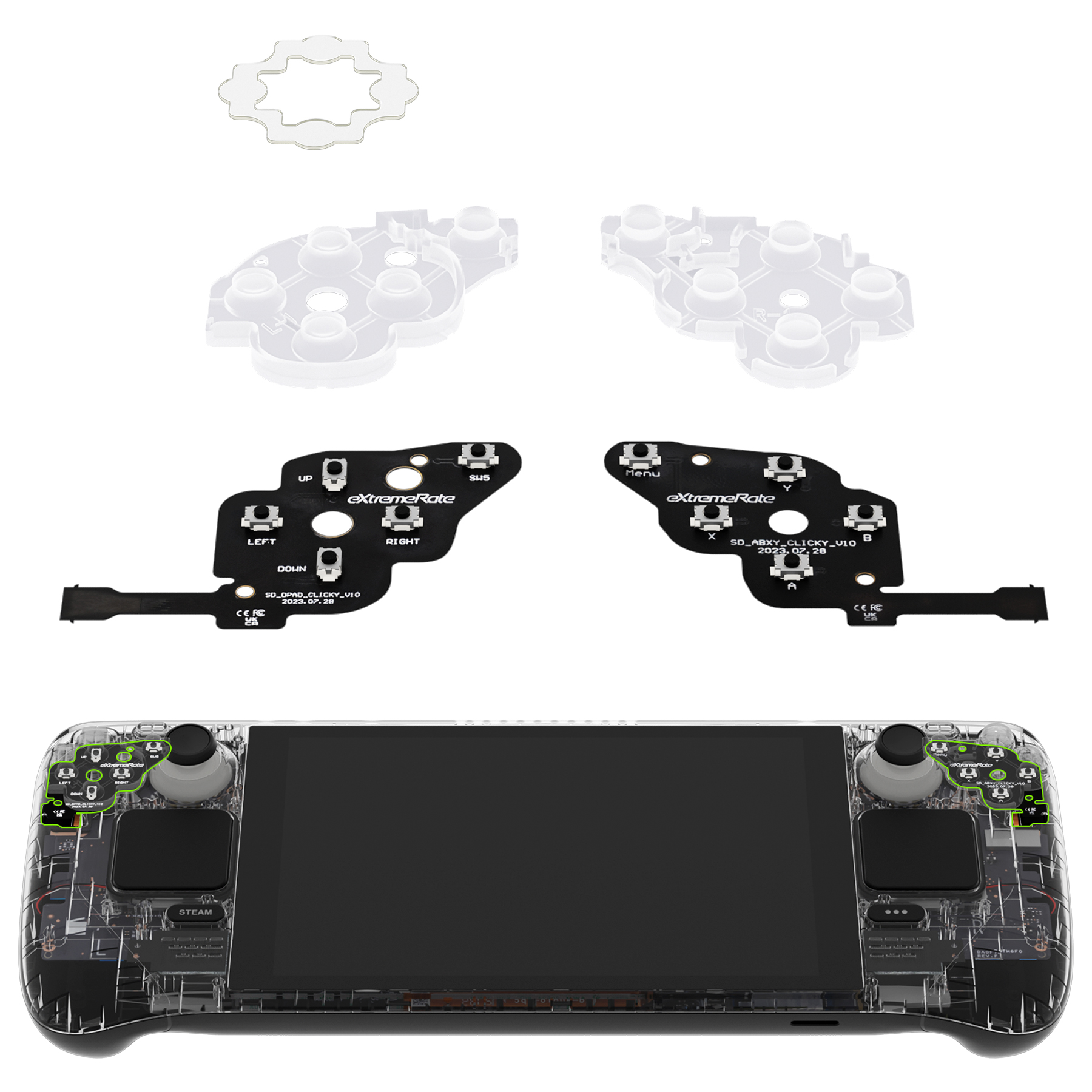 eXtremeRate Face Clicky Kit fo - đánh giá và giá Gaming Console Steam Deck